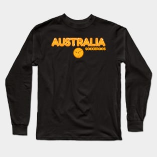 AUSTRALIA SOCCER | FOOTBALL RETRO BUBBLE | CASUAL Long Sleeve T-Shirt